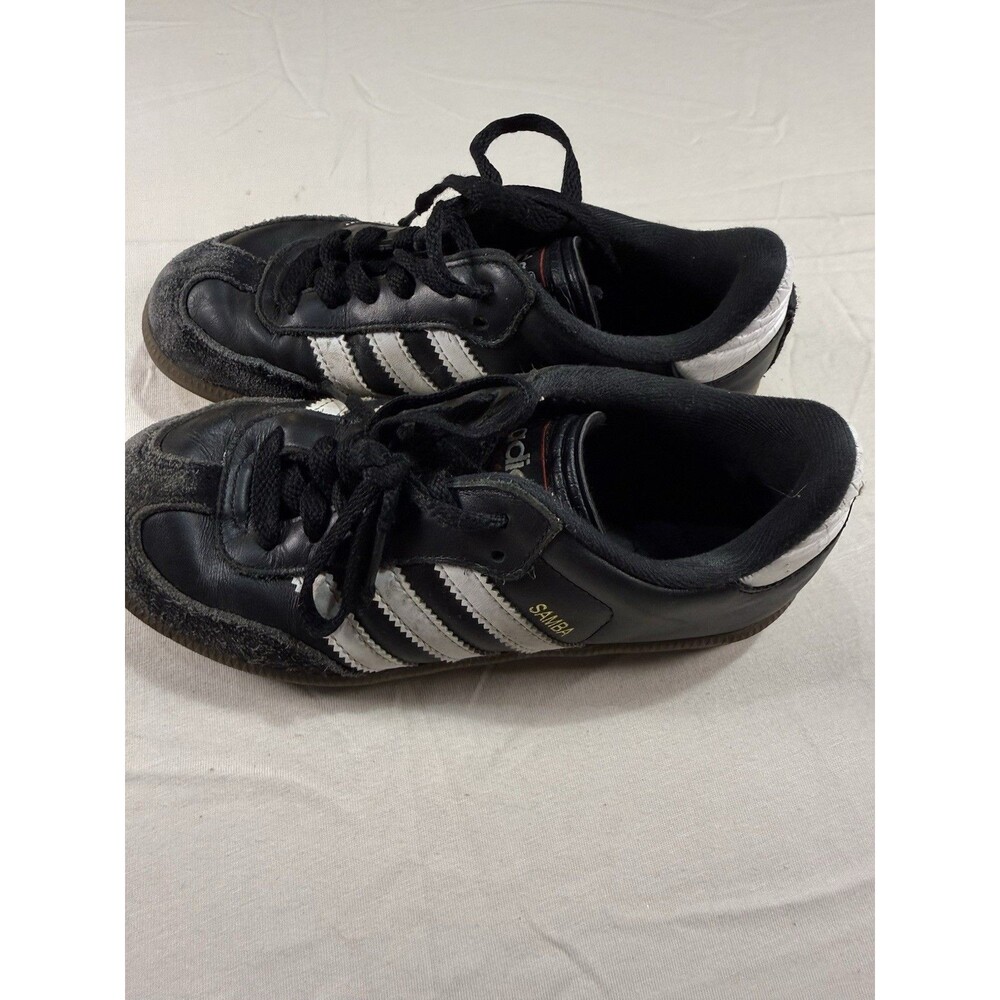 Adidas Samba Classic Low Boys’ Size 2.5 – Black White – Indoor Soccer Shoes - Picture 3 of 9
